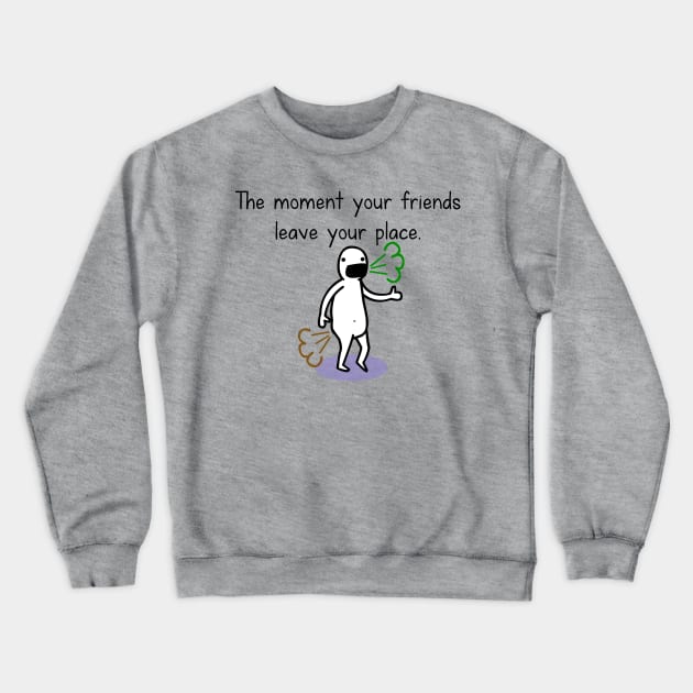 Belching relief Crewneck Sweatshirt by hungryfatcat